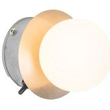 QAZQA cederic - Moderne Wandlamp voor binnen voor badkamer - 1 lichts - D 117 mm - Staal -