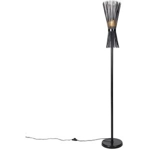 Art Deco vloerlamp zwart - Broom