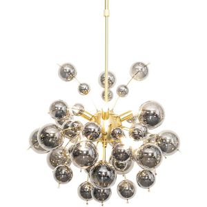 QAZQA explode - Art Deco Hanglamp - 8 lichts - Ø 50 cm - Goud/messing - Woonkamer | Slaapkamer | Keuken