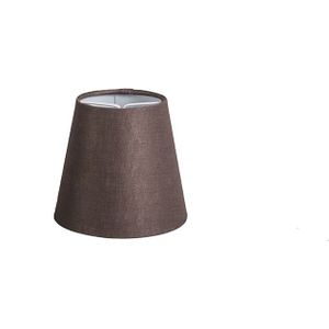 QAZQA klemkap - Lampenkap - 1 lichts - Ø 120 mm - Bruin -
