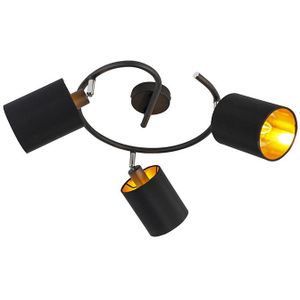 Moderne plafondlamp zwart 3-lichts - Lofty
