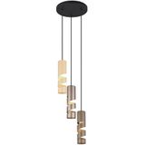 Stream - Hanglamp - Meerkleurig/Zwart - Metaal - 3-lamps Constructie