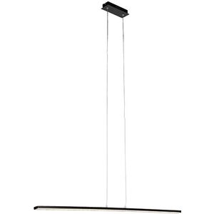 QAZQA banda - Moderne LED Hanglamp voor boven de eettafels-sin eetkamer - 1 lichts - L 121 cm - Zwart - Woonkamer