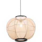 QAZQA rob - Oosterse Hanglamp - 1 lichts - Ø 48 cm - Bruin - Woonkamer | Slaapkamer | Keuken