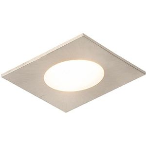 Moderne inbouwspot vierkant staal incl. LED IP65 - Simply