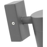 QAZQA - Solo - Wandlamp - Donkergrijs - 1 Lichts - D 115 mm - Buitenverlichting
