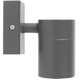 QAZQA - Solo - Wandlamp - Donkergrijs - 1 Lichts - D 115 mm - Buitenverlichting