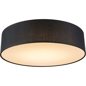 Plafondlamp zwart 40 cm incl. LED - Drum LED