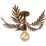 QAZQA botanica - Landelijke Plafondlamp - 1 lichts - Ø 46 cm - Goud/messing - Woonkamers-sSlaapkamer