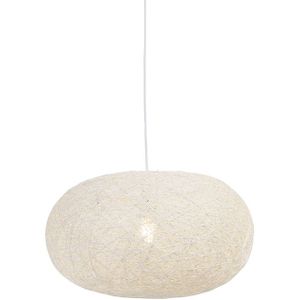 Landelijke hanglamp wit 50 cm - Corda Flat