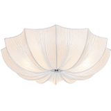 Design plafondlamp wit zijden 52 cm 3-lichts - Plu