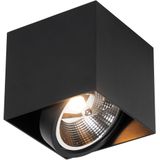 Design spot zwart vierkant AR111 - Box