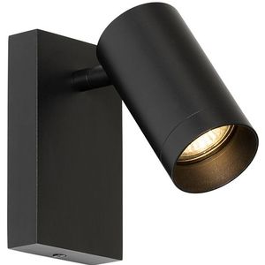 Moderne wandlamp zwart verstelbaar met schakelaar - Jeana Luxe