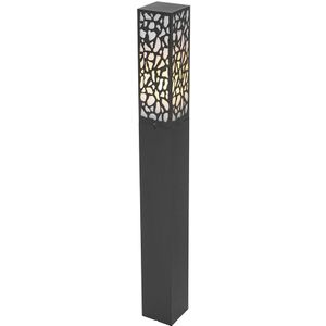 QAZQA Nicole - Moderne Staande Buitenlamp - Staande Lamp Voor Buiten - 1 Lichts - H 90 cm - Zwart