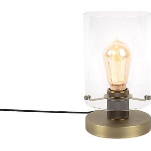 QAZQA dome - Moderne Tafellamp - 1 lichts - H 250 mm - Brons - Woonkamer | Slaapkamer