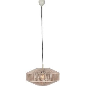 Japandi hanglamp bruin touw 46cm - Svea