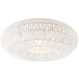 QAZQA lina - Retro Plafondlamp - 1 lichts - Ø 50 cm - Wit - Woonkamer | Slaapkamer | Keuken