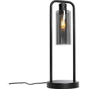 QAZQA Stavelot - Moderne Tafellamp - 1 Lichts - H 54 cm - Zwart - Woonkamer - Slaapkamer - Keuken