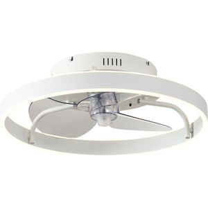 Plafondventilator wit 50cm incl. LED dimbaar met afstandsbediening - Maddy