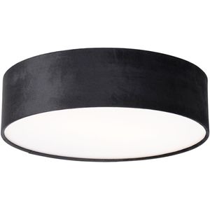 QAZQA Drum - Moderne Plafondlamp - 2 Lichts - Ø 40 cm - Zwart Goud