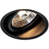 Moderne inbouwspot zwart trimless - Impact 70