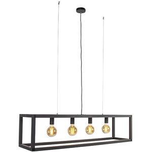 Industriële hanglamp zwart 4-lichts - Big Cage