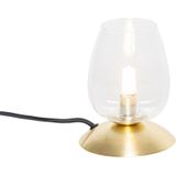 Klassieke tafellamp goud met glas - Elien