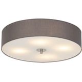 Landelijke plafondlamp grijs 50 cm - Drum