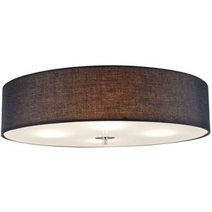 Landelijke plafondlamp zwart 50 cm - Drum