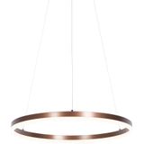 QAZQA anello - Moderne LED Dimbare Hanglamp met Dimmer - 1 lichts - Ø 60 cm - Brons - Woonkamers-sSlaapkamers-sKeuken