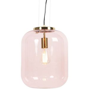 QAZQA bliss - Art Deco Hanglamp - 1 lichts - Ø 30 cm - Roze - Woonkamers-sSlaapkamers-sKeuken