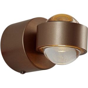 Design wandlamp donker brons incl. LED IP44 - Lens