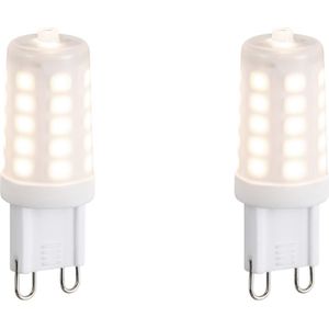 Set van 2 G9 dimbare LED lampen opaal 3W 250 lm 3000K