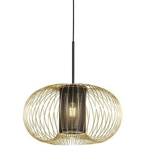 Design hanglamp goud met zwart 50 cm - Marnie