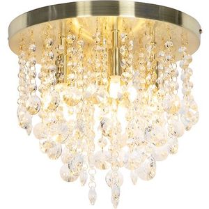 Klassieke plafondlamp goud met glas - Medusa