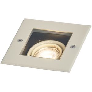 Moderne grondspot beige GU10 50mm draai- en kantelbaar IP65 - Oneon