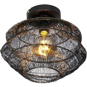 Oosterse plafondlamp zwart 25 cm - Vadi