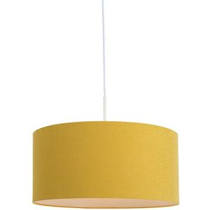 QAZQA Combi - Moderne Hanglamp met Kap - 1 Lichts - Ø 500 Mm - Geel