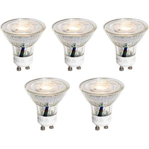Set van 5 GU10 - LED Lampen - Helder - 50mm - 3W - 230 Lumen - 2700K