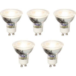 Set van 5 GU10 dimbare LED lamp 5W 370 lm 3000K