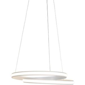 Moderne hanglamp wit 55cm incl. LED 3 staps dimbaar - Rowan
