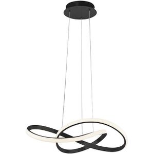 Hanglamp zwart 57 cm 3-staps dimbaar incl. LED - Viola Due