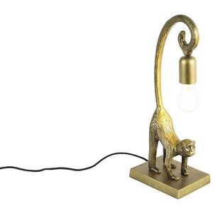 QAZQA animal-tl - Landelijke Tafellamp - 1 lichts - H 410 mm - Goud/messing - Woonkamers-sSlaapkamers-sKeuken