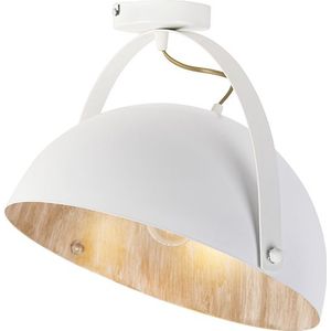 QAZQA magna - Industriele Hanglamp - 1 lichts - L 47 cm - Wit - Industrieel - Woonkamers-sSlaapkamers-sKeuken