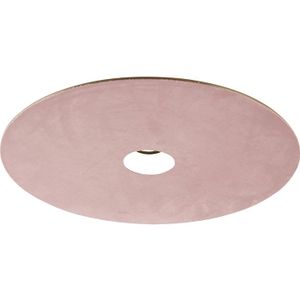 Velours platte lampenkap roze met goud 45 cm