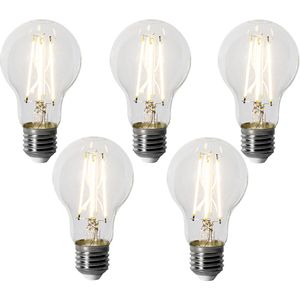 Set van 5 E27 dimbare LED lamp A60 6W 500 lm 3000K