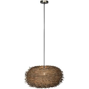 Landelijke hanglamp bruin rotan - Hatch 45