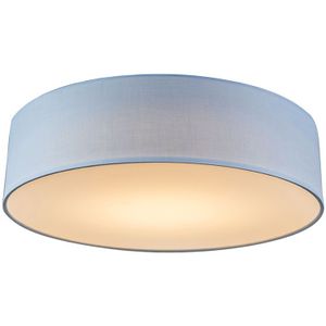 QAZQA drum led - Moderne LED Plafondlamp - 1 lichts - H 125 mm - Blauw - Woonkamers-sSlaapkamers-sKeuken