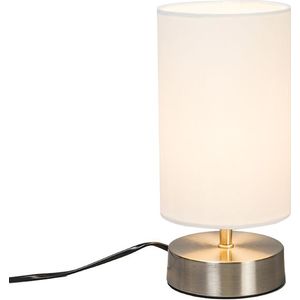 Moderne tafellamp wit rond 12 cm dimbaar - Milo 2