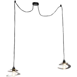 Design hanglamp 2-lichts met spiraal kap 20 cm - Scroll